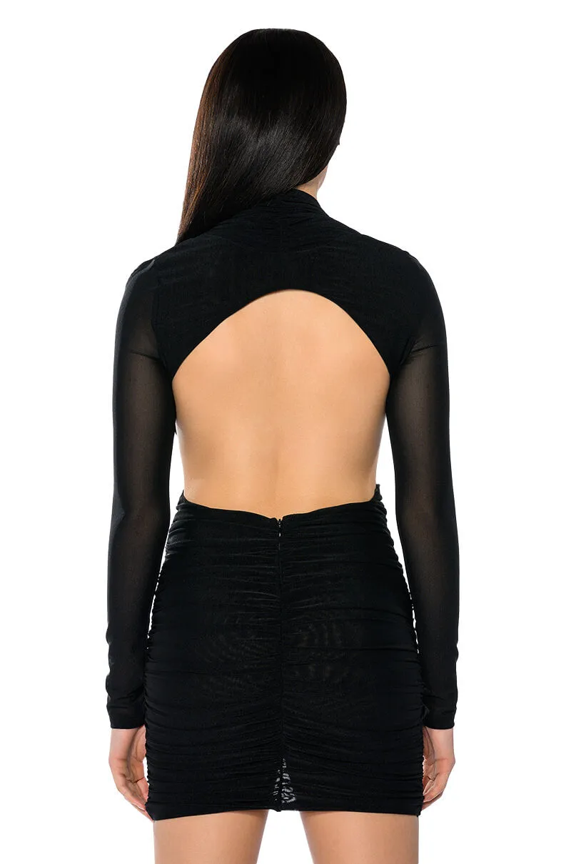 ALWAYS FOR YOU RUCHED MINI DRESS