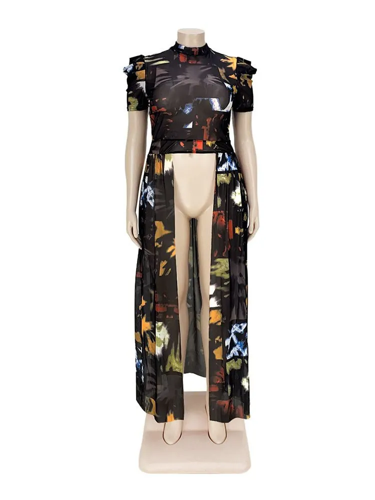 Bold Artistry Plus Size Two-Piece Maxi Dress