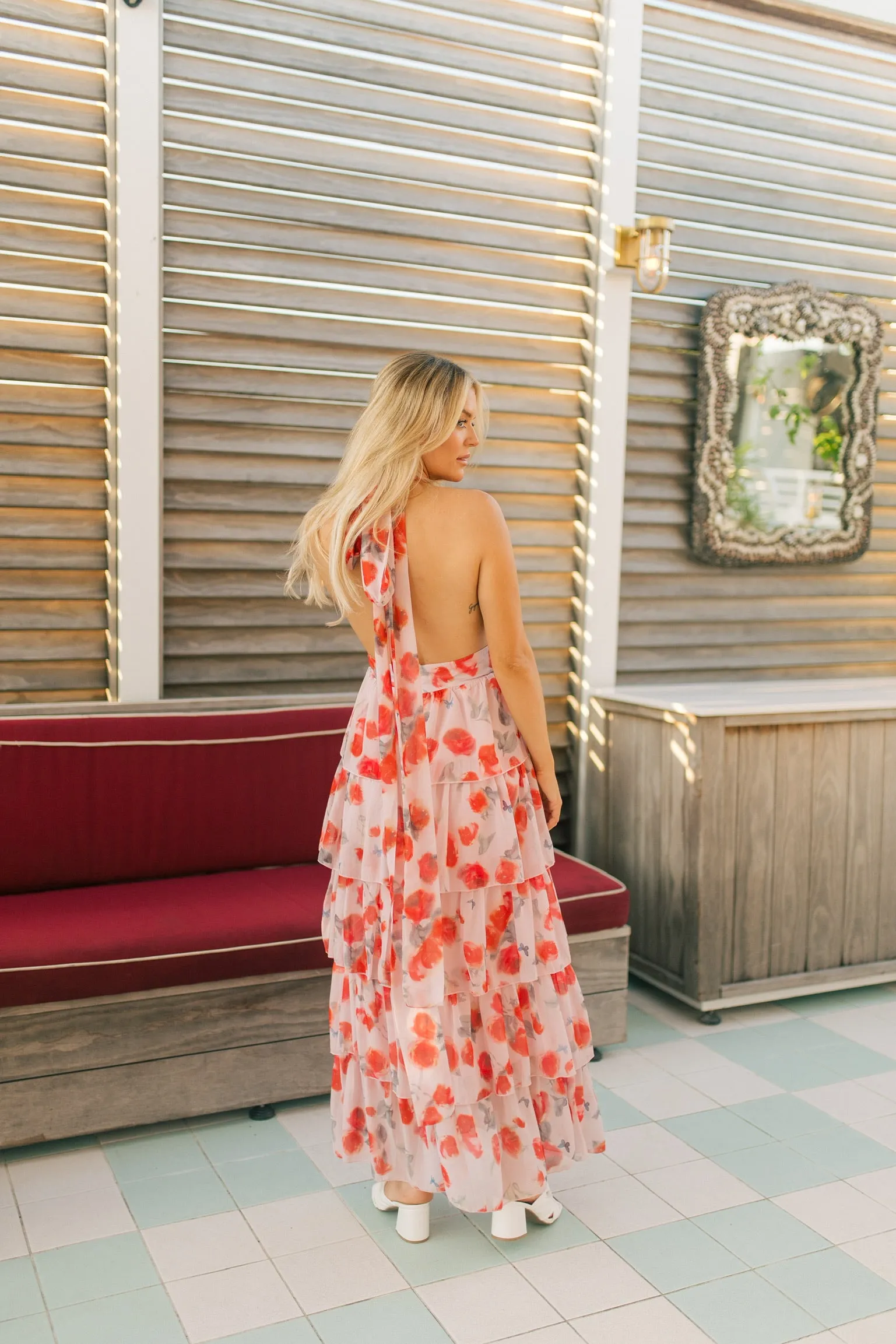 Bouquet of Roses Maxi Dress