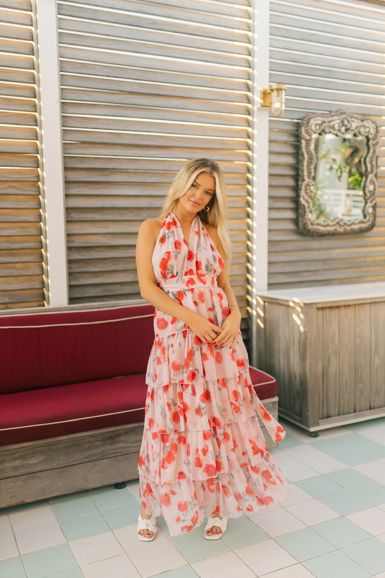 Bouquet of Roses Maxi Dress