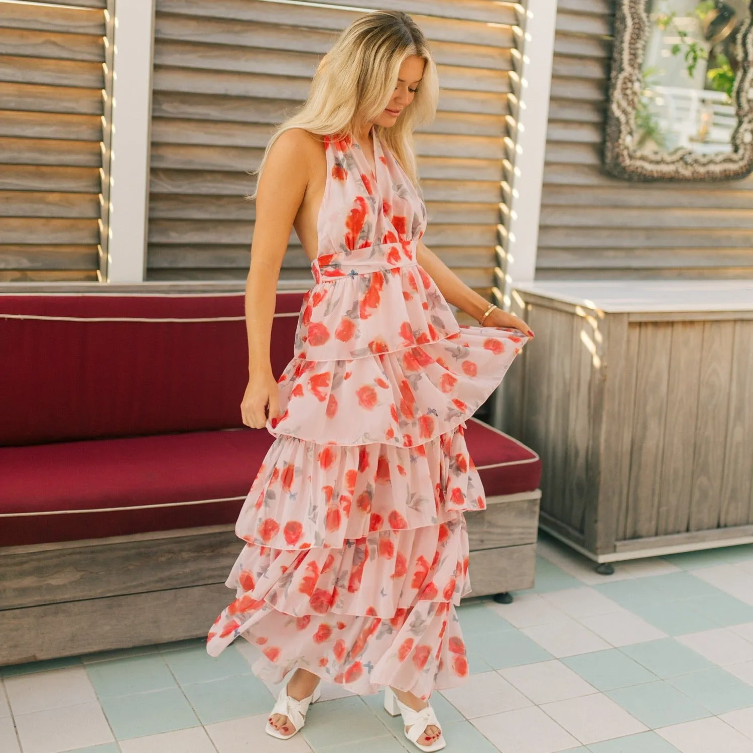 Bouquet of Roses Maxi Dress
