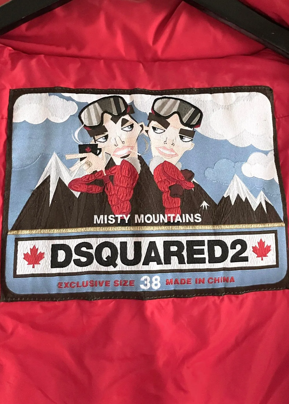 Dsquared2 2017 Red Down Filled Oversized Coat