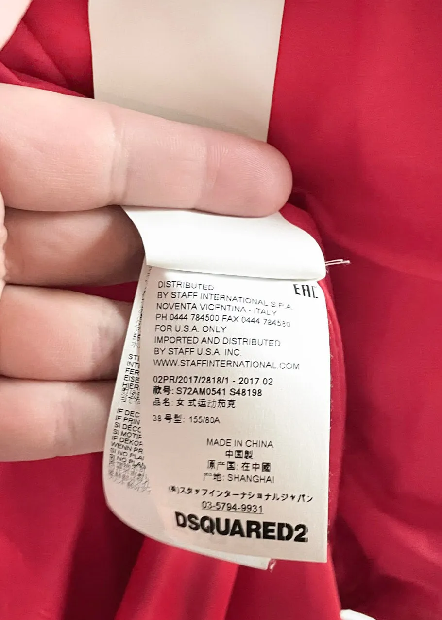 Dsquared2 2017 Red Down Filled Oversized Coat