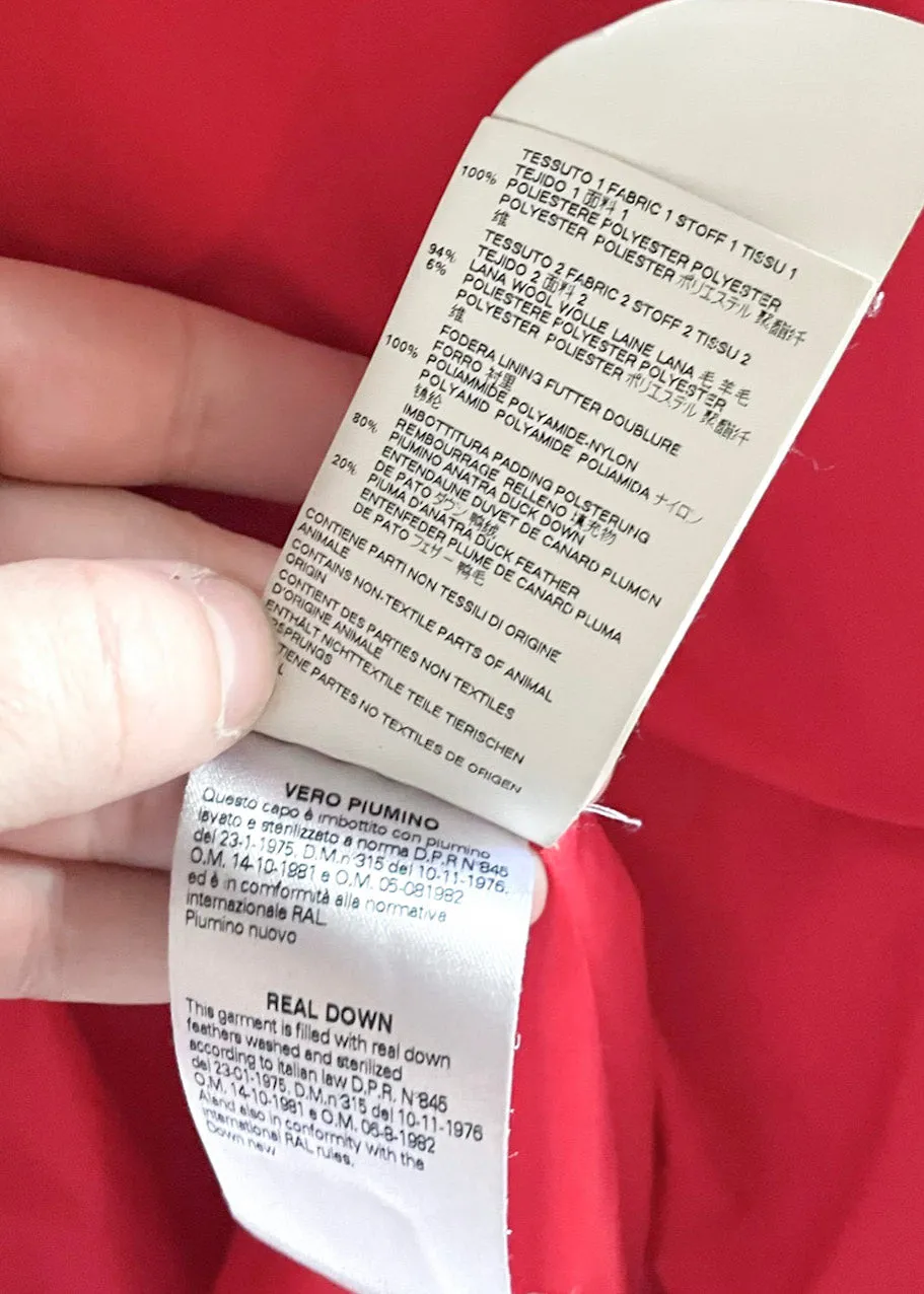 Dsquared2 2017 Red Down Filled Oversized Coat