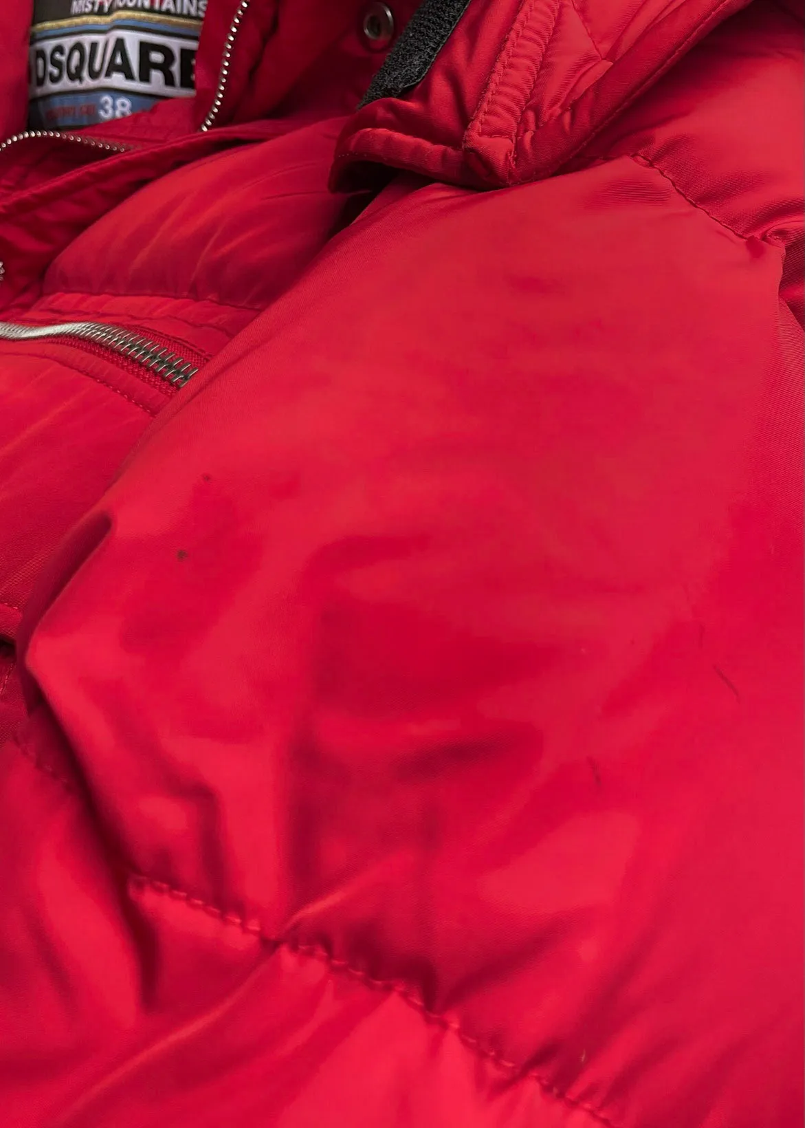 Dsquared2 2017 Red Down Filled Oversized Coat