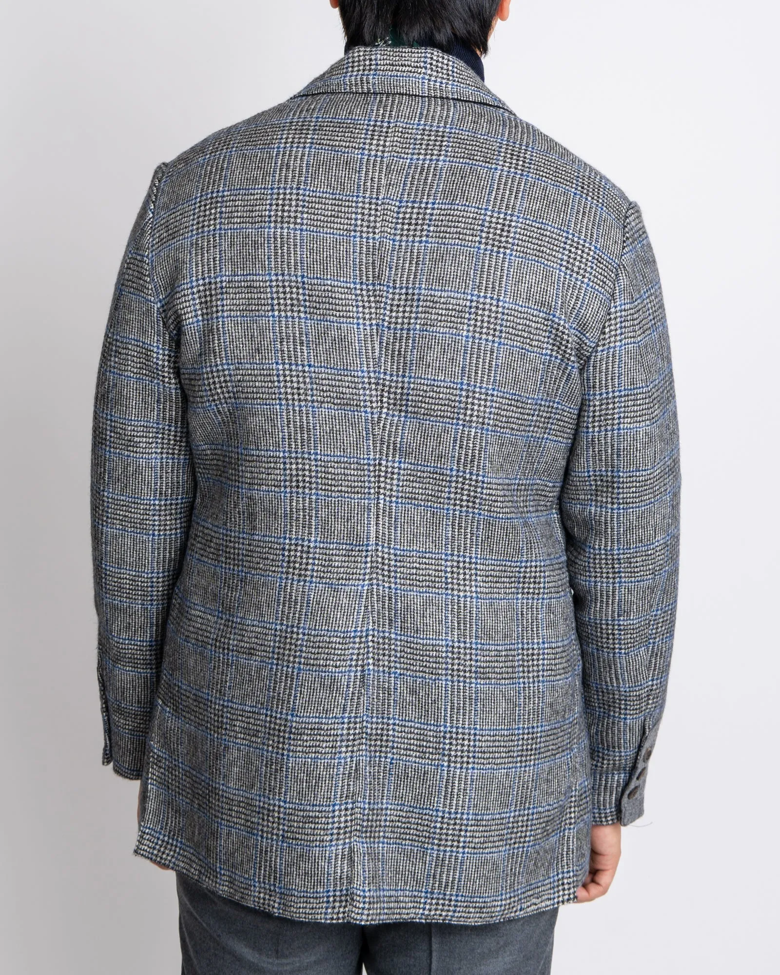 Glenplaid Alpaca Unstructured Sweater Blazer