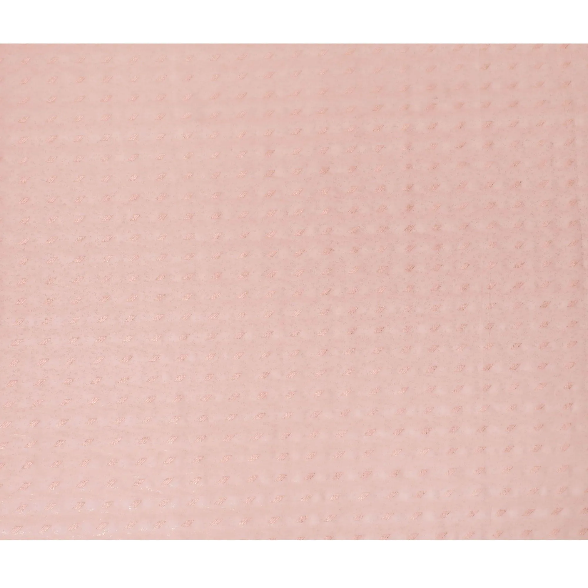 Lemonade pink cotton voile fabric with gold foil and jacquard in floral design-D15749
