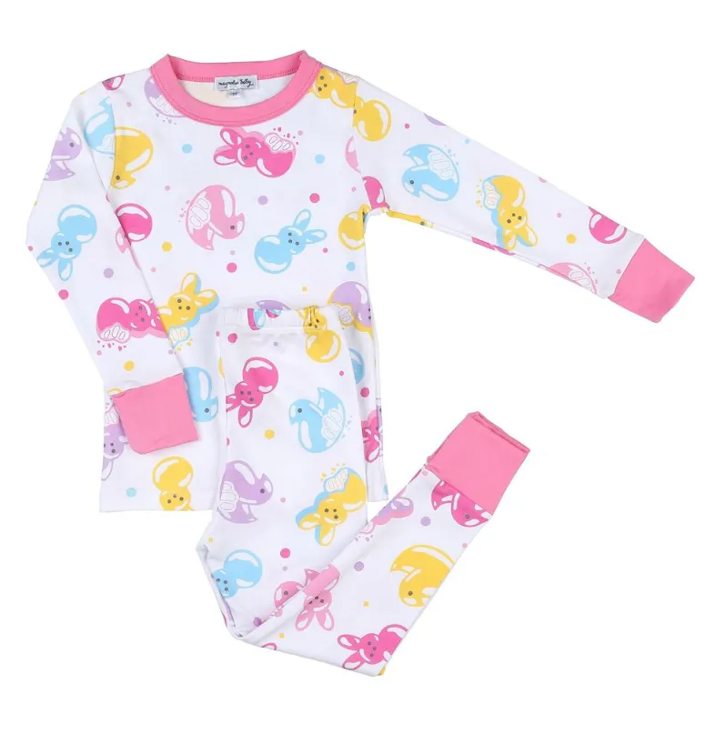 Magnolia Baby Pink Peeps Long Pajamas Set