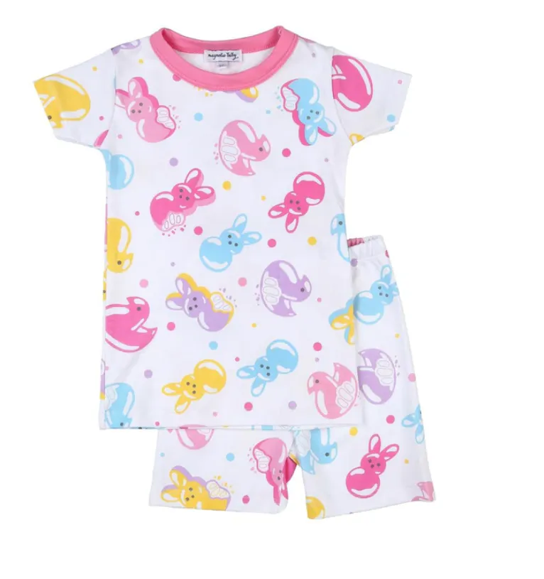 Magnolia Baby Pink Peeps Long Pajamas Set