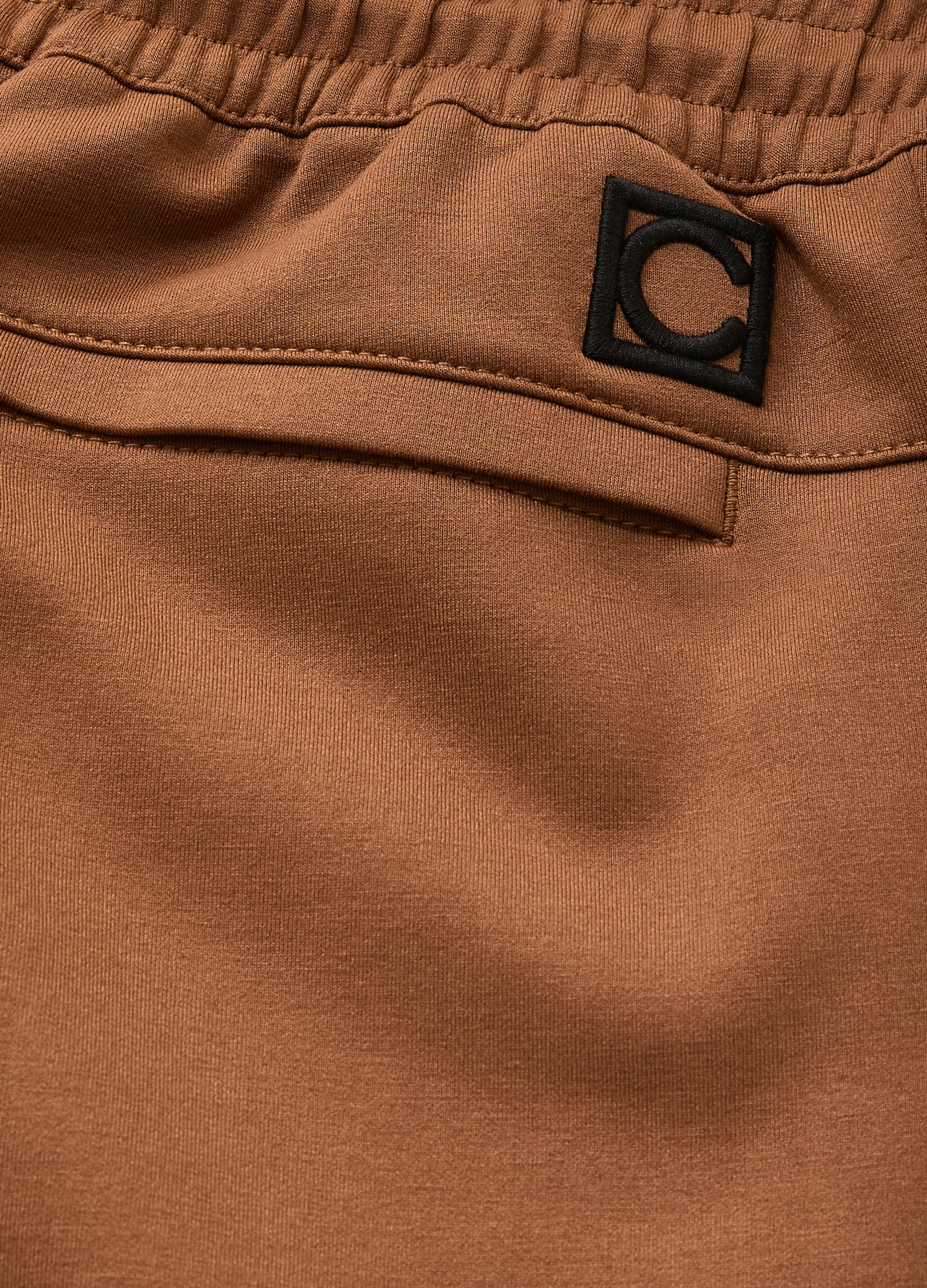 Neoprene Drawstring Sweatpants Caramel