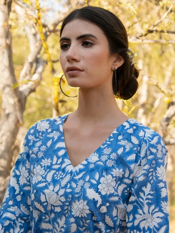 No more blues tier dress