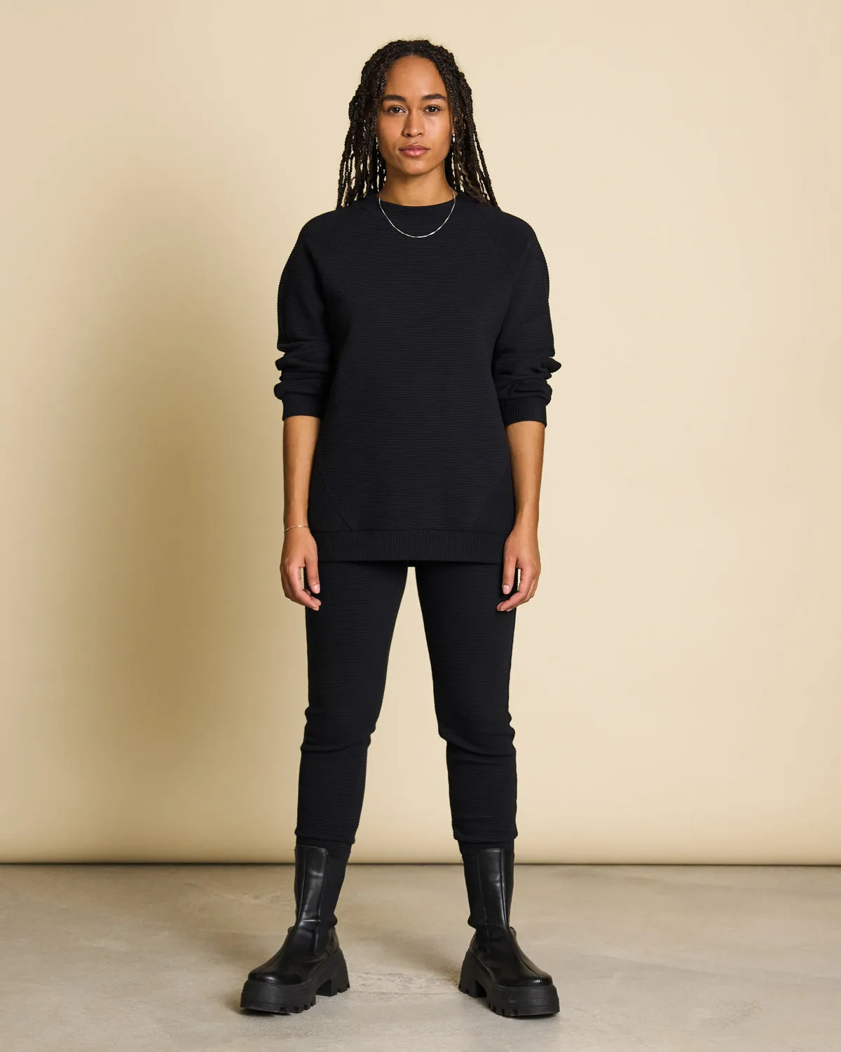 O-SWEATER TOULON RIB BLACK GOTS