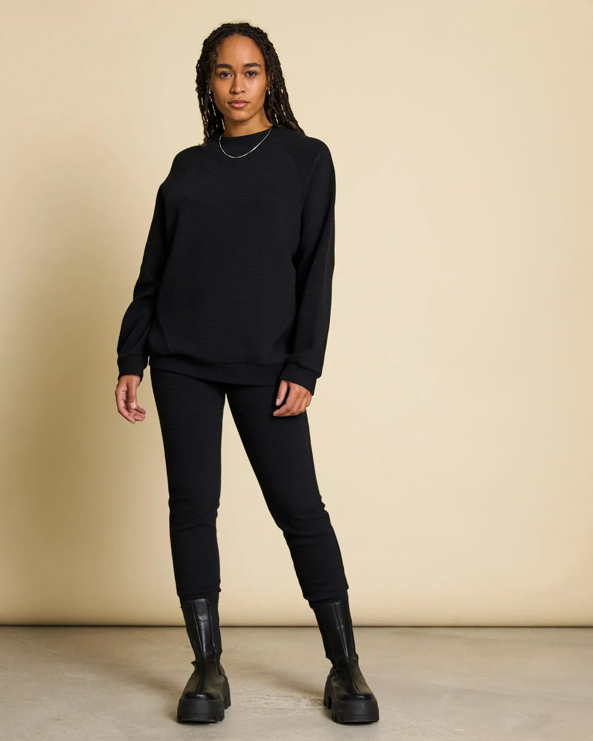 O-SWEATER TOULON RIB BLACK GOTS