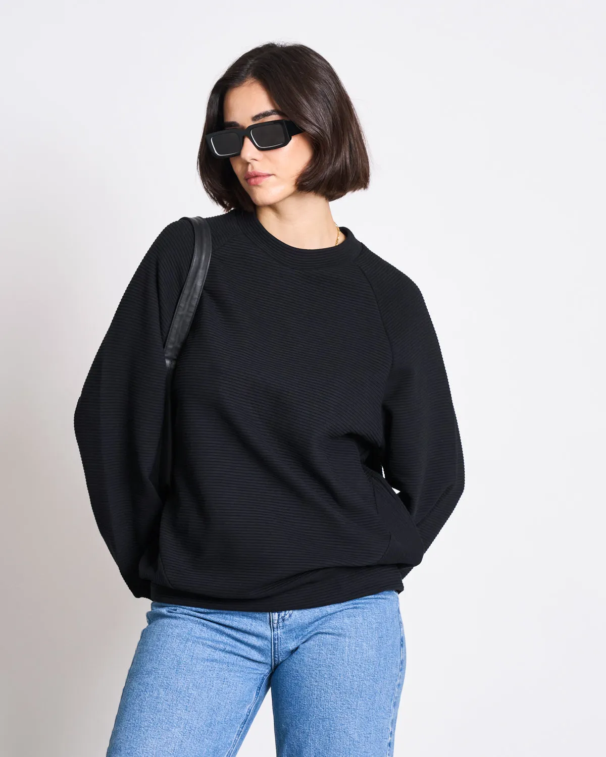 O-SWEATER TOULON RIB BLACK GOTS