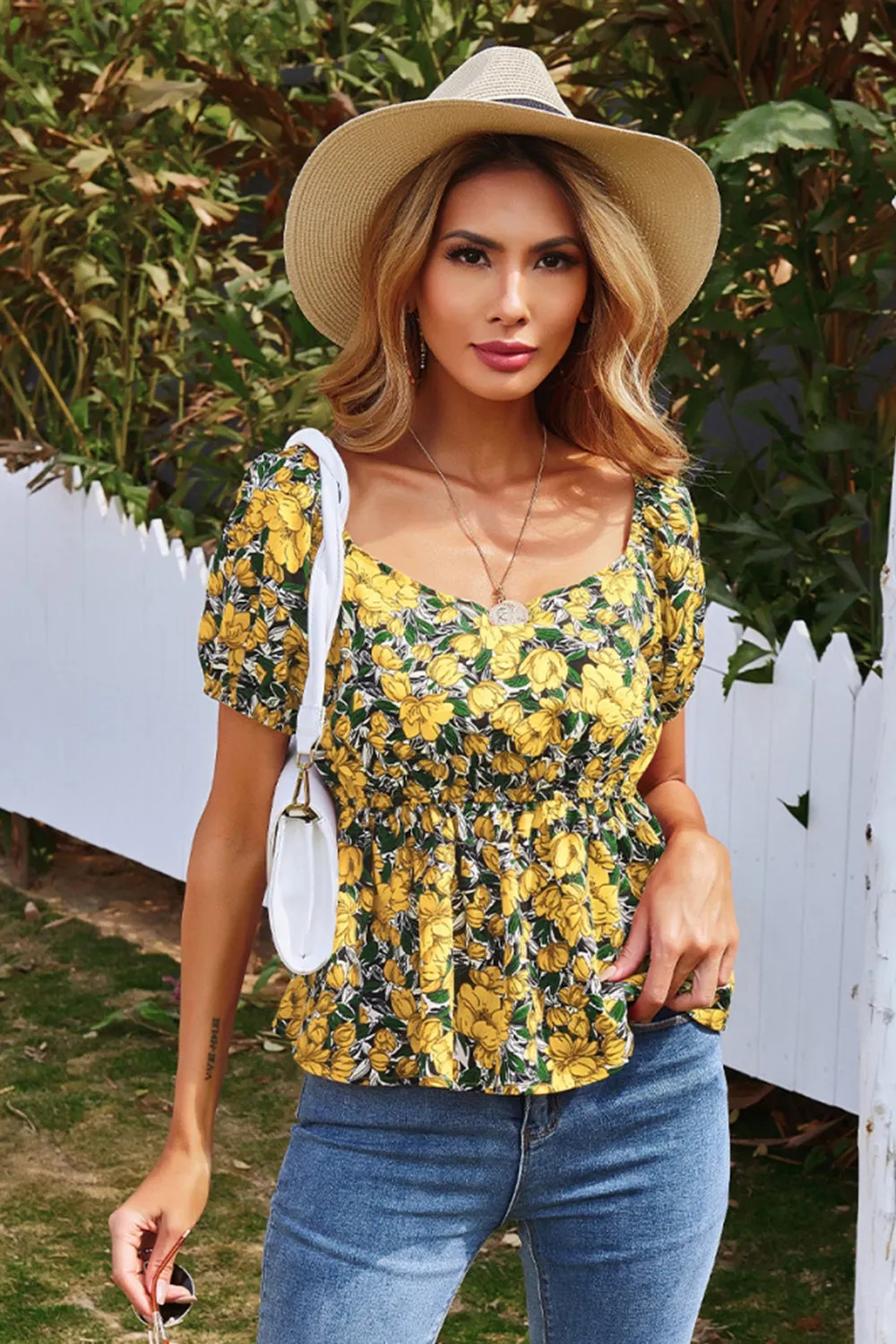 Printed Short-Sleeved Pullover