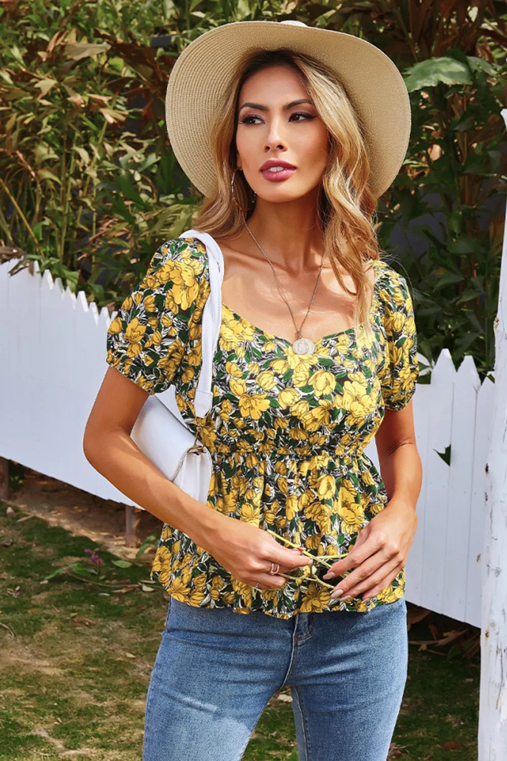 Printed Short-Sleeved Pullover