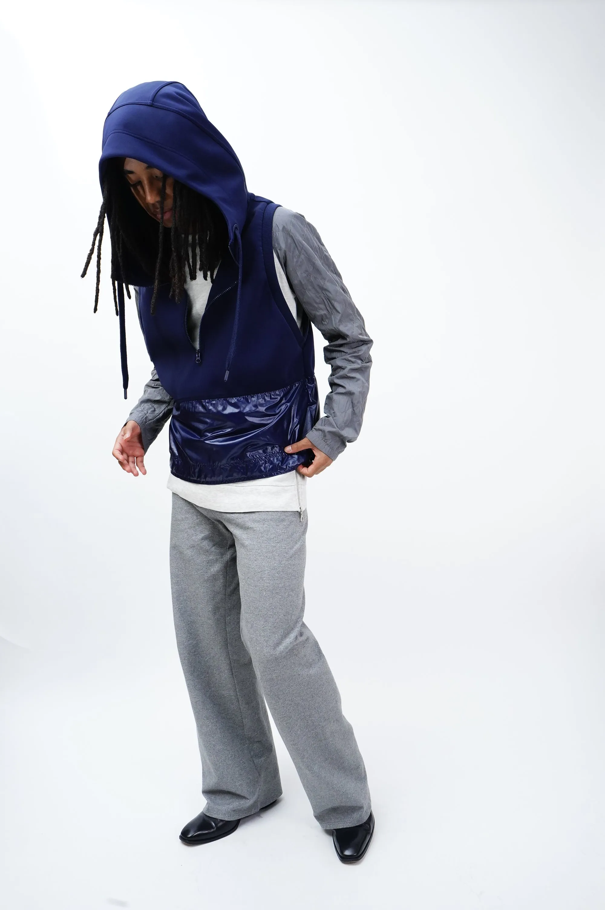 "adidas × Stella mccartney" -Half Zip Pullover Hooded Vest-