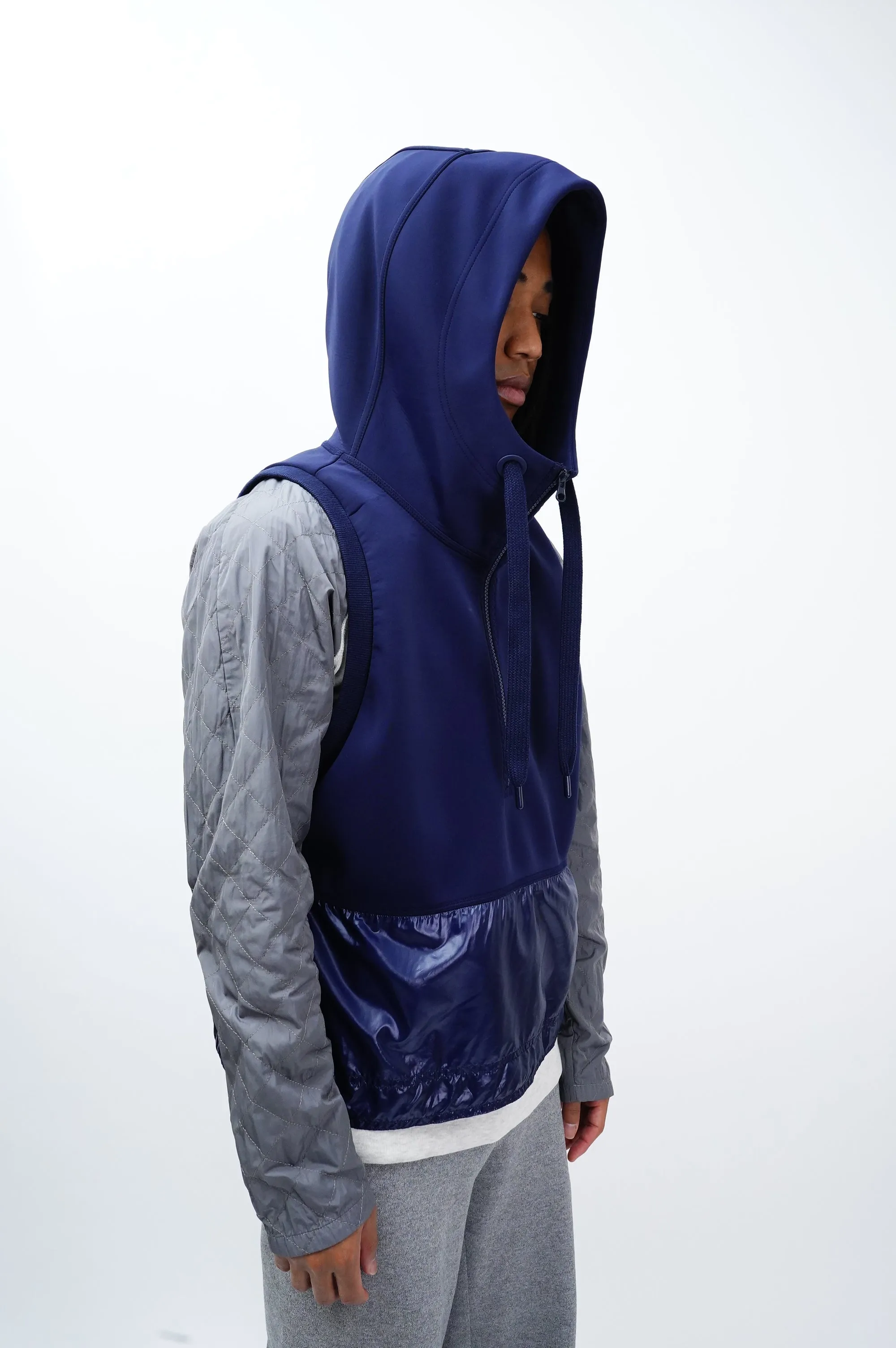 "adidas × Stella mccartney" -Half Zip Pullover Hooded Vest-