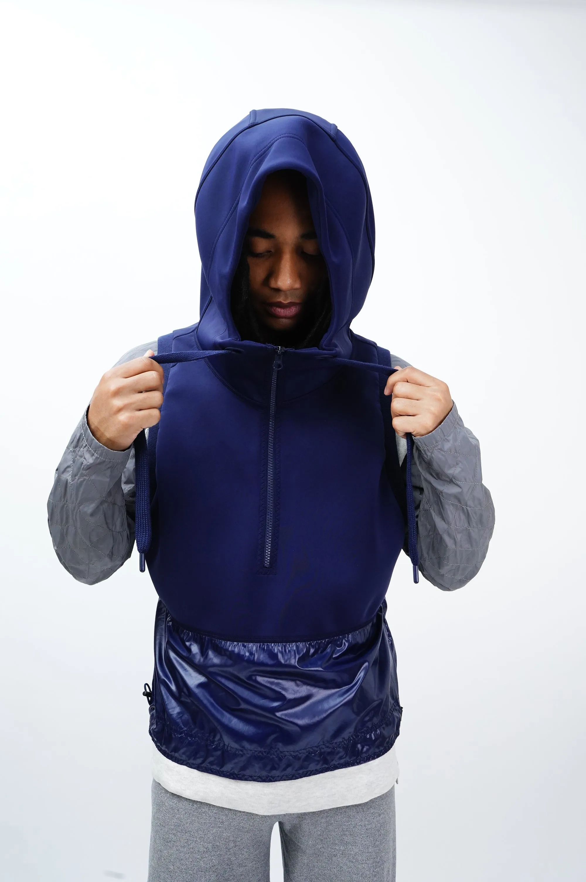 "adidas × Stella mccartney" -Half Zip Pullover Hooded Vest-