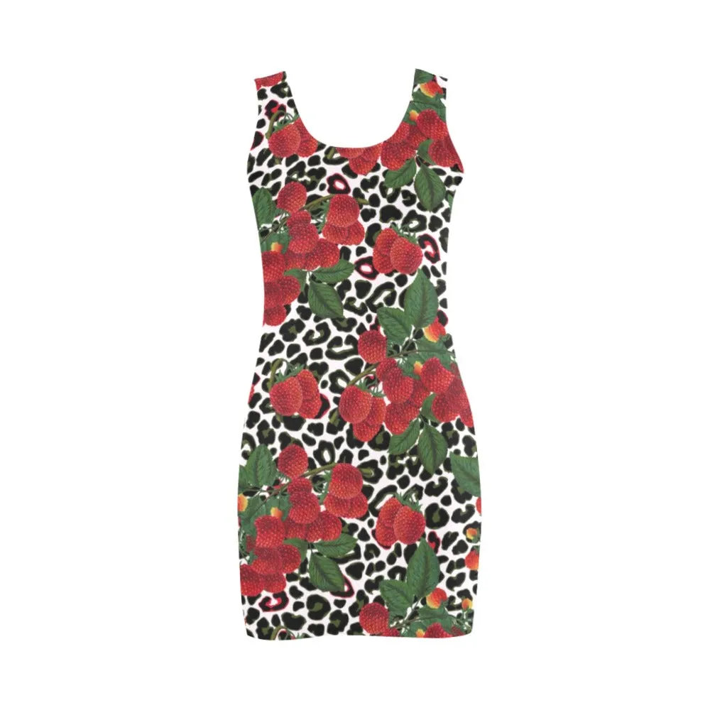 rasp leopard print 3 Medea Vest Dress (Model D06)
