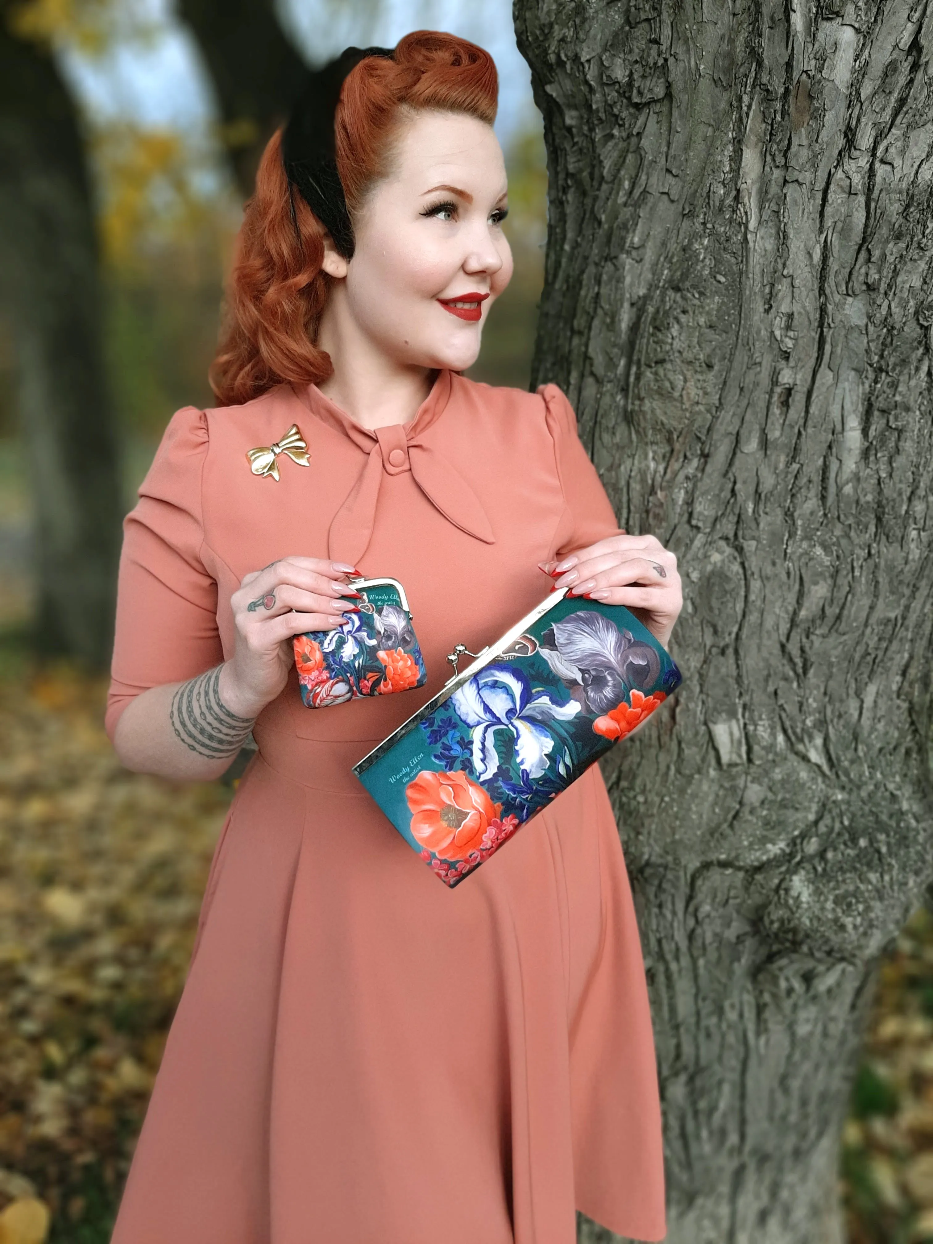 Retro clutch large, Forest