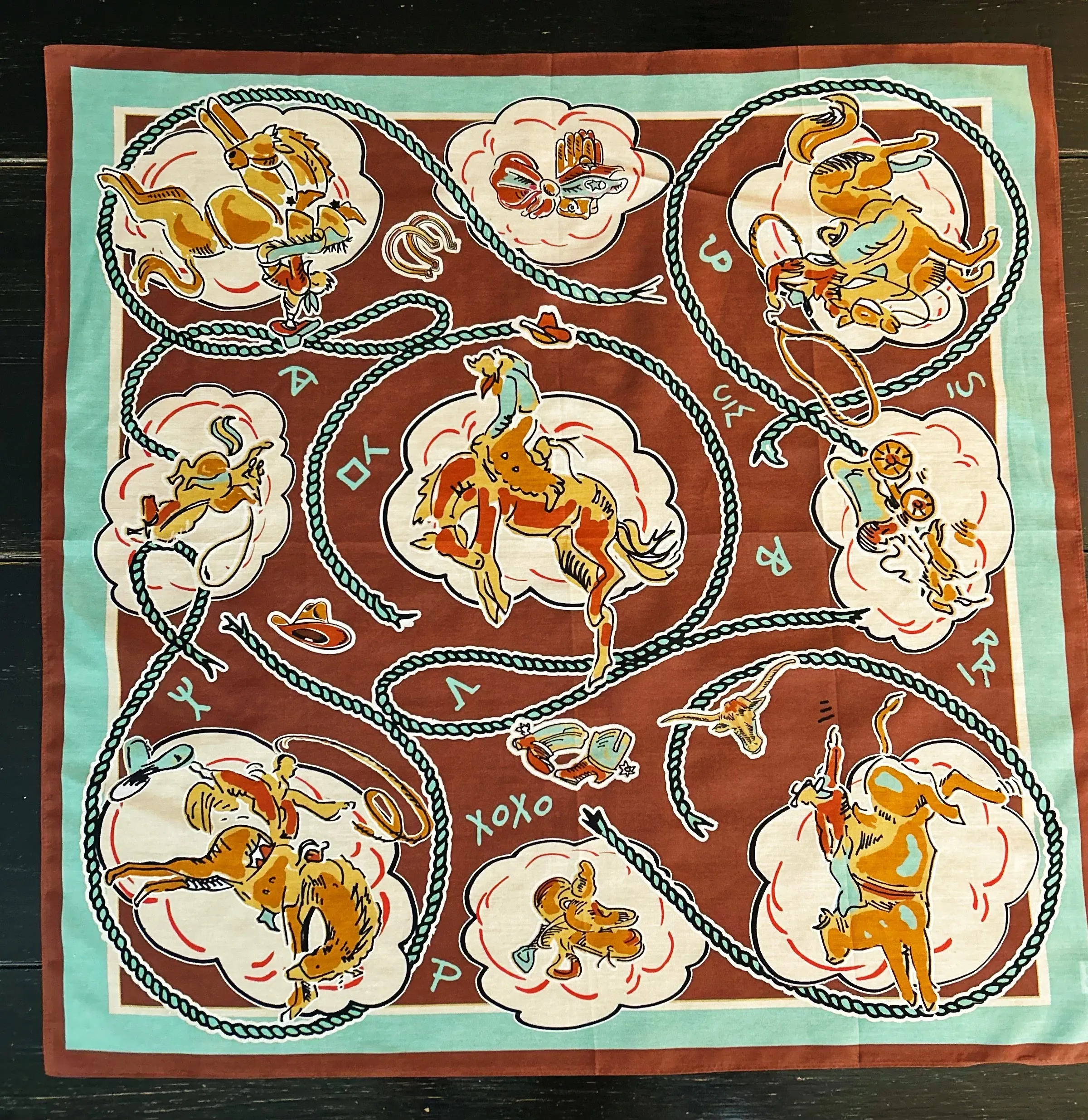 Retro Roping XO Scarf