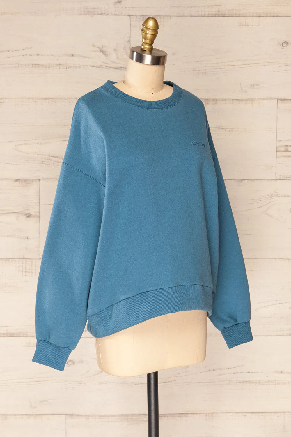 Ruby Crewneck Blue | Oversized Sweater