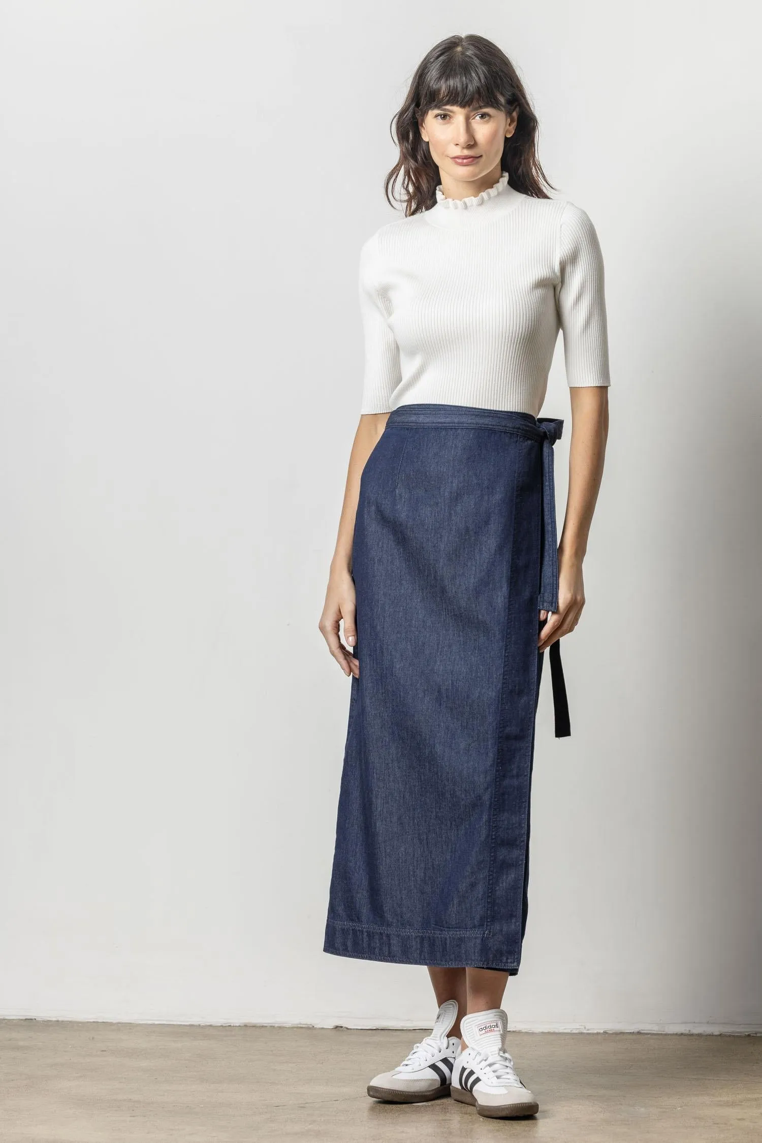Ruffle Mock Neck Sweater