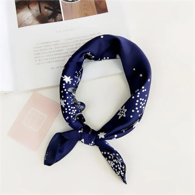 Small Vintage Skinny Retro Silk Scarf