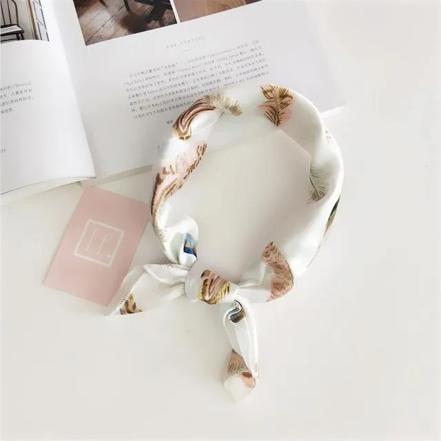 Small Vintage Skinny Retro Silk Scarf