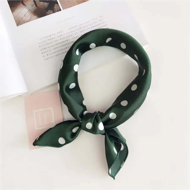 Small Vintage Skinny Retro Silk Scarf