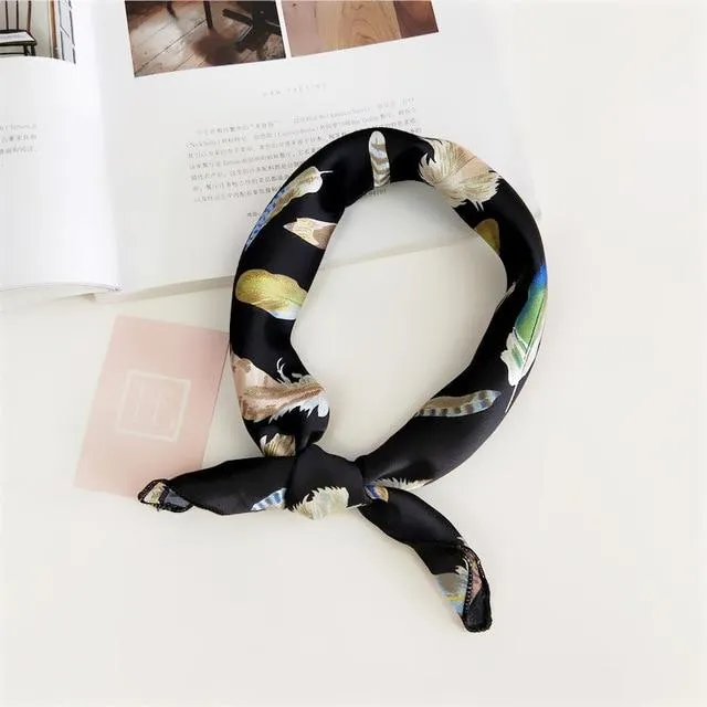 Small Vintage Skinny Retro Silk Scarf