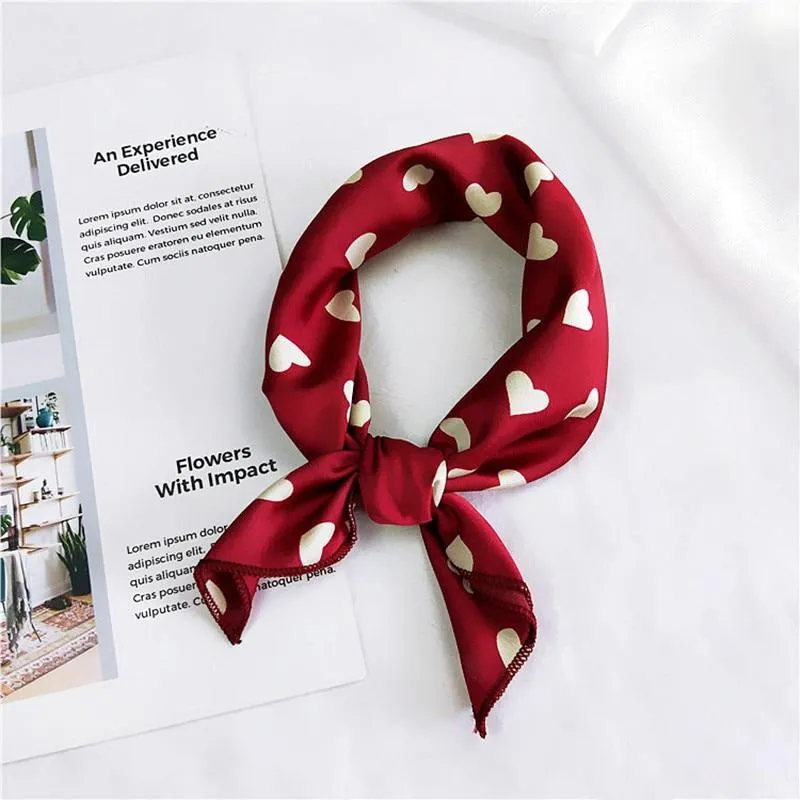 Small Vintage Skinny Retro Silk Scarf