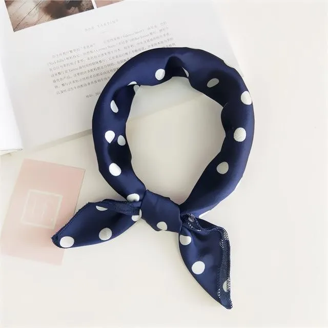 Small Vintage Skinny Retro Silk Scarf