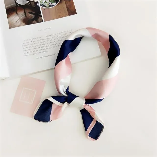 Small Vintage Skinny Retro Silk Scarf