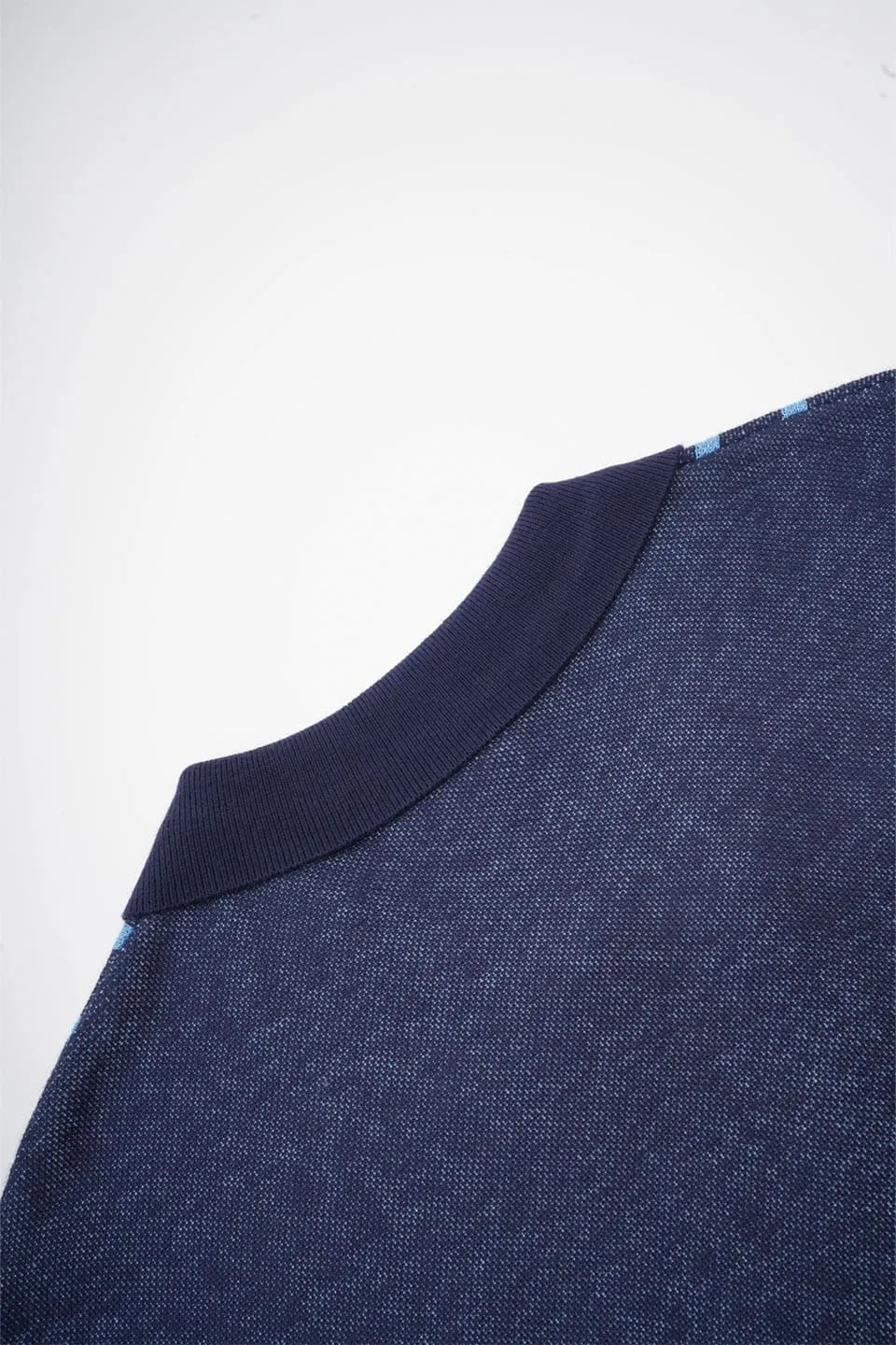 Stripe Zip Knit Polo