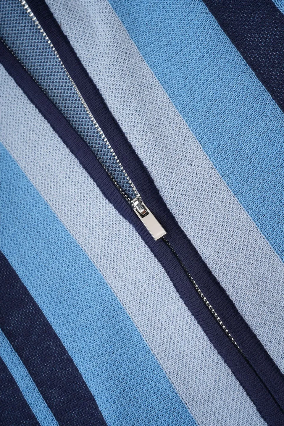 Stripe Zip Knit Polo