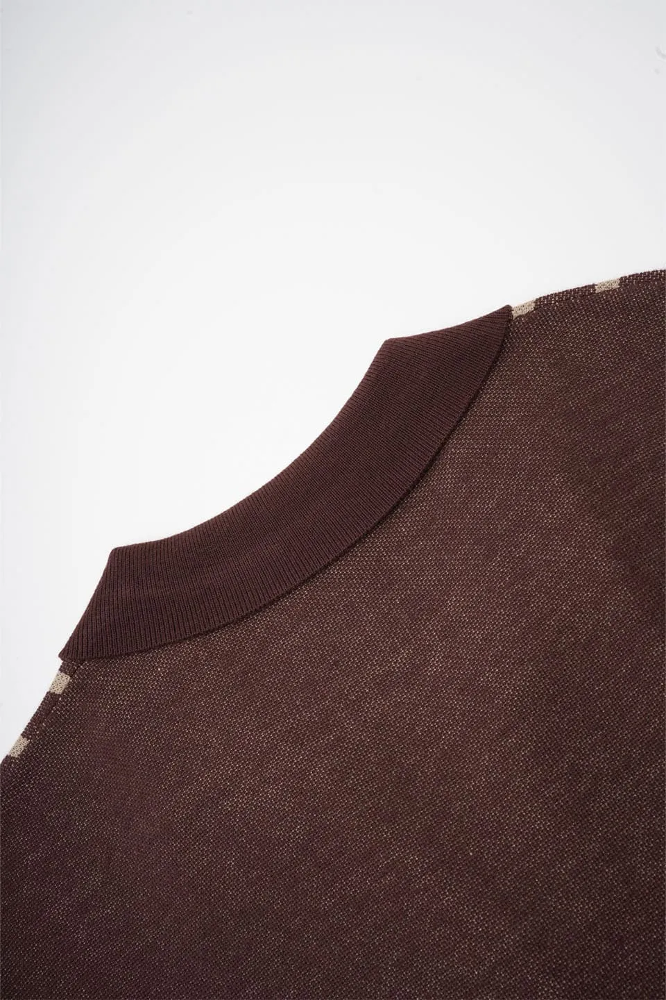 Stripe Zip Knit Polo