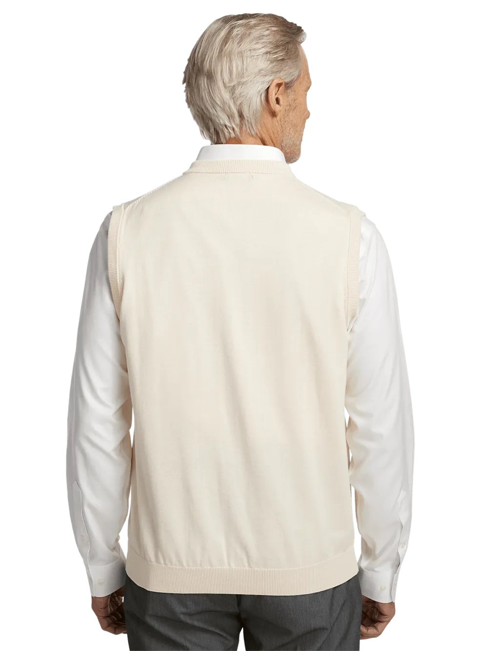 Supima Cotton Vest - Ivory
