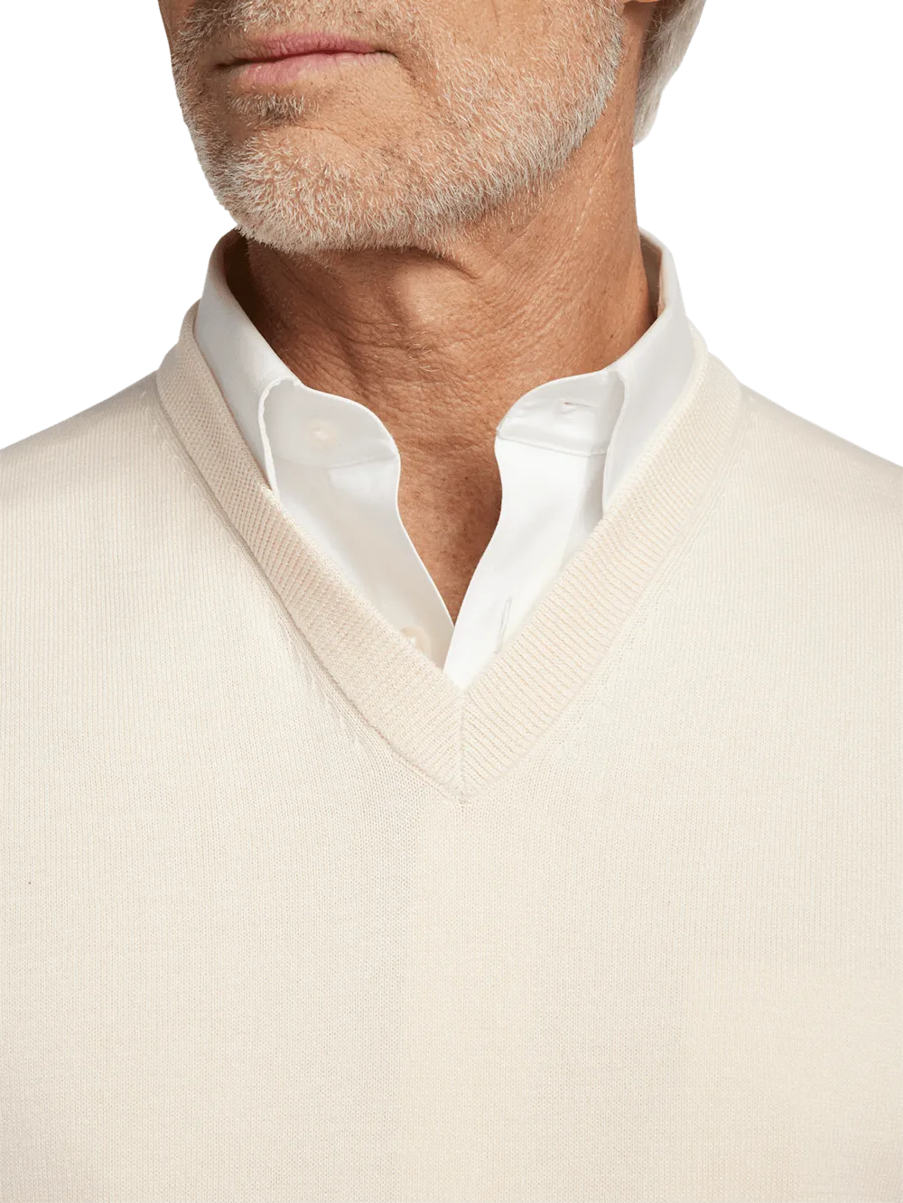 Supima Cotton Vest - Ivory