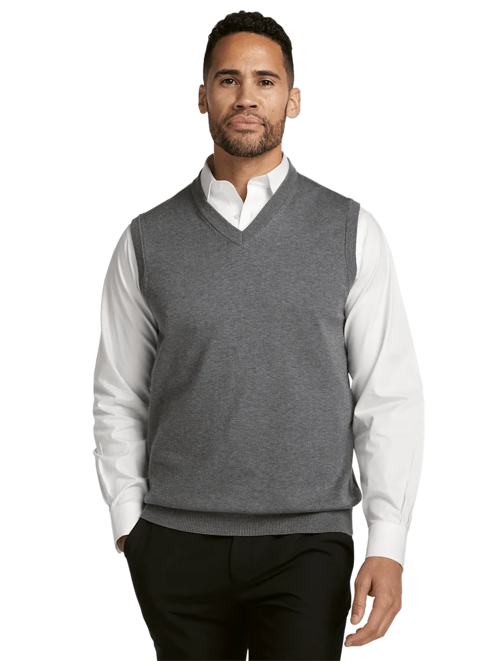 Supima Cotton Vest - Medium Grey