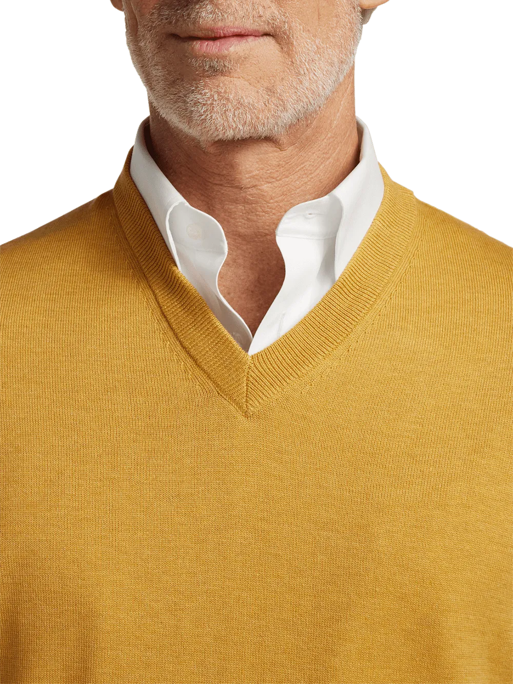 Supima Cotton Vest - Mustard