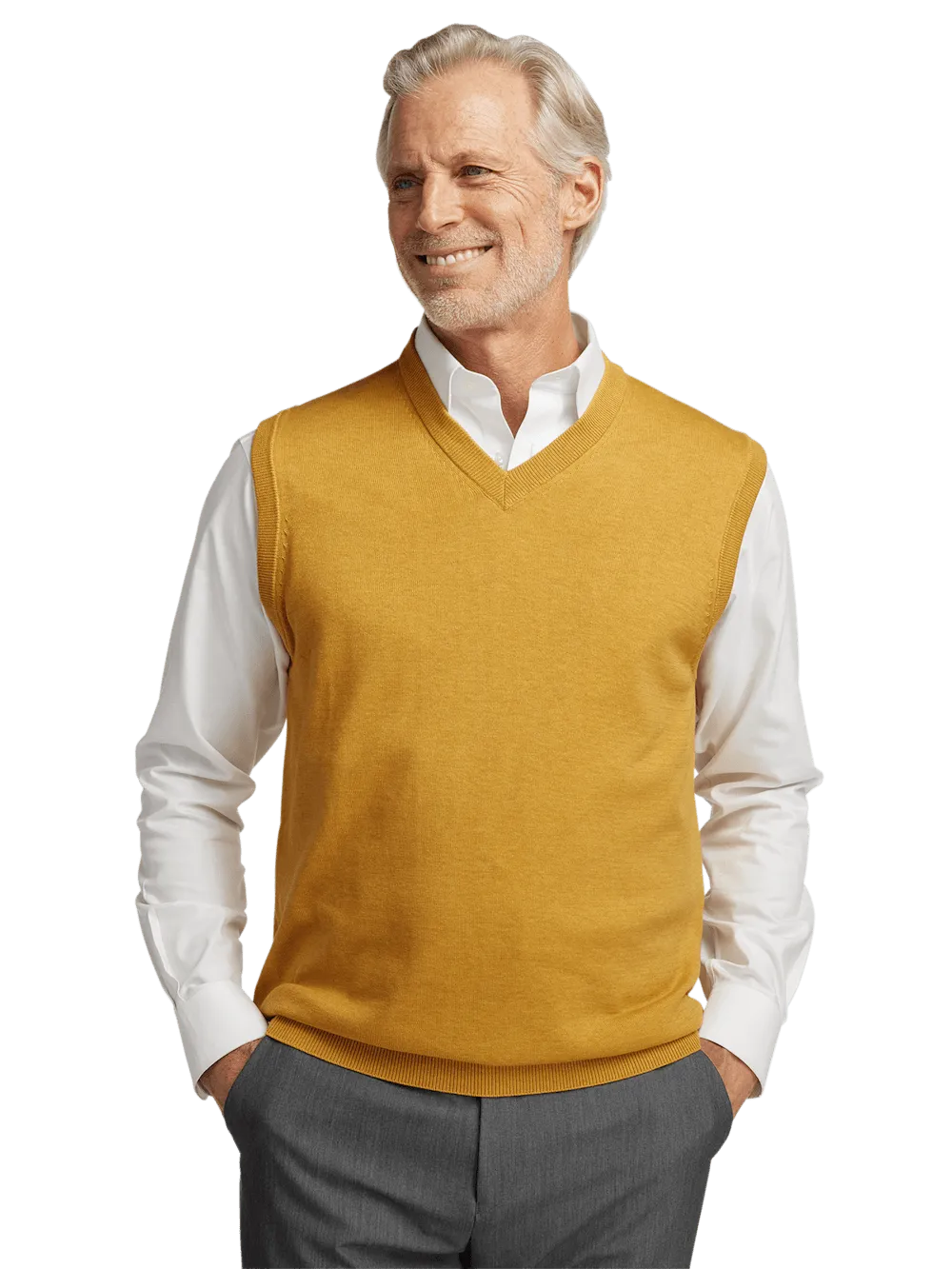 Supima Cotton Vest - Mustard