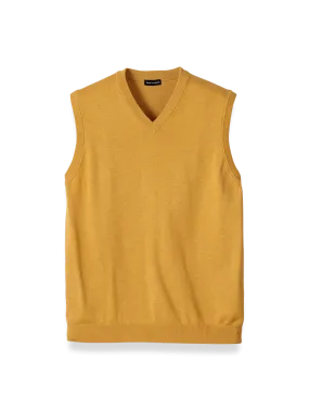 Supima Cotton Vest - Mustard
