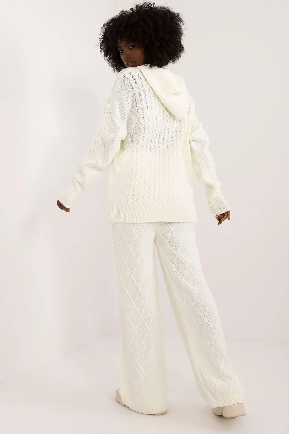 TEEK - Hooded Sweater Waist Tie Pants Set