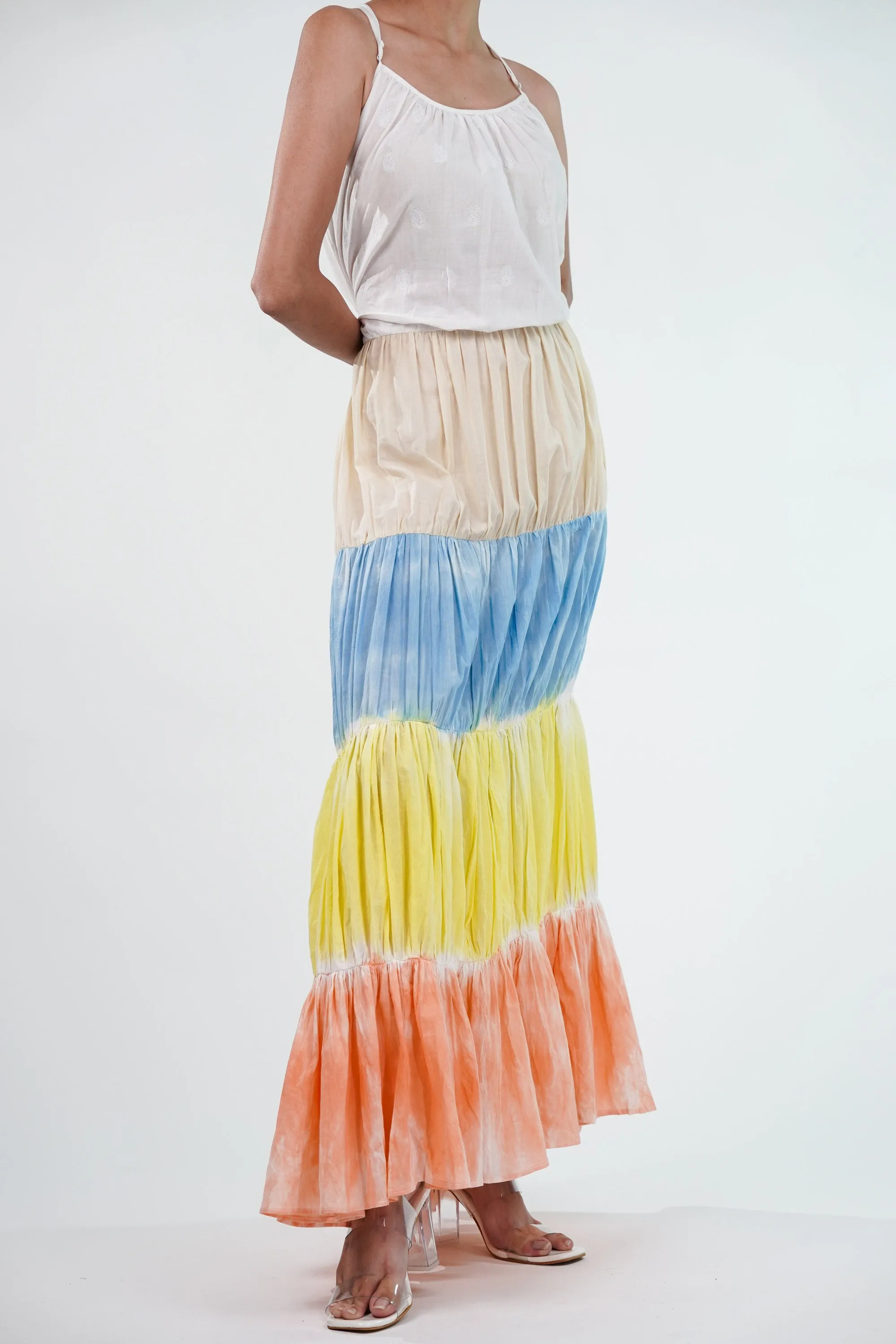 Tiered Cotton Maxi Dress