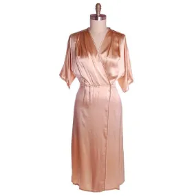 Vintage Nightgown & Short Quilted Bed Jacket Soo Yung Lee 1980s Silk Size 8