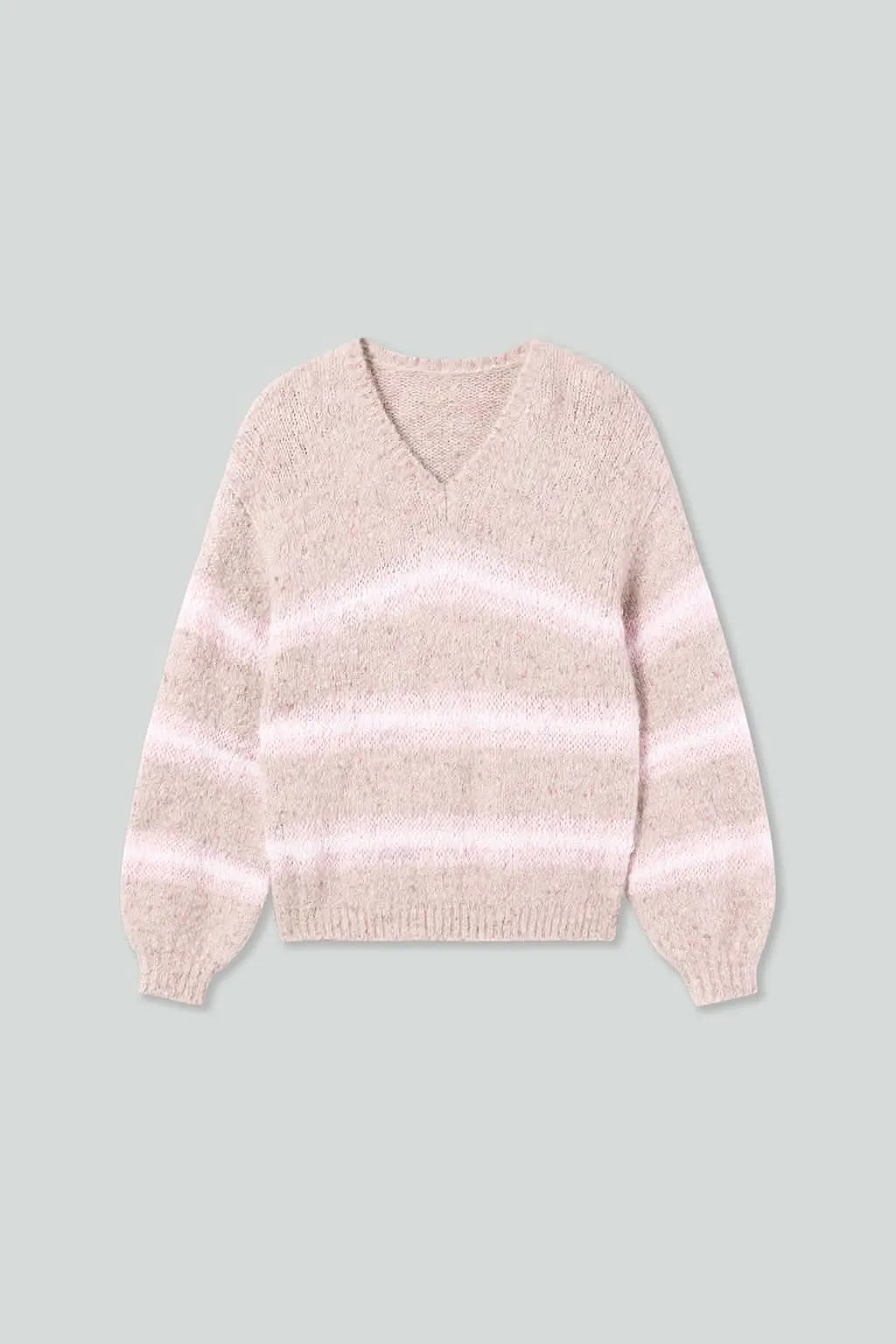Vintage Striped V-Neck Sweater
