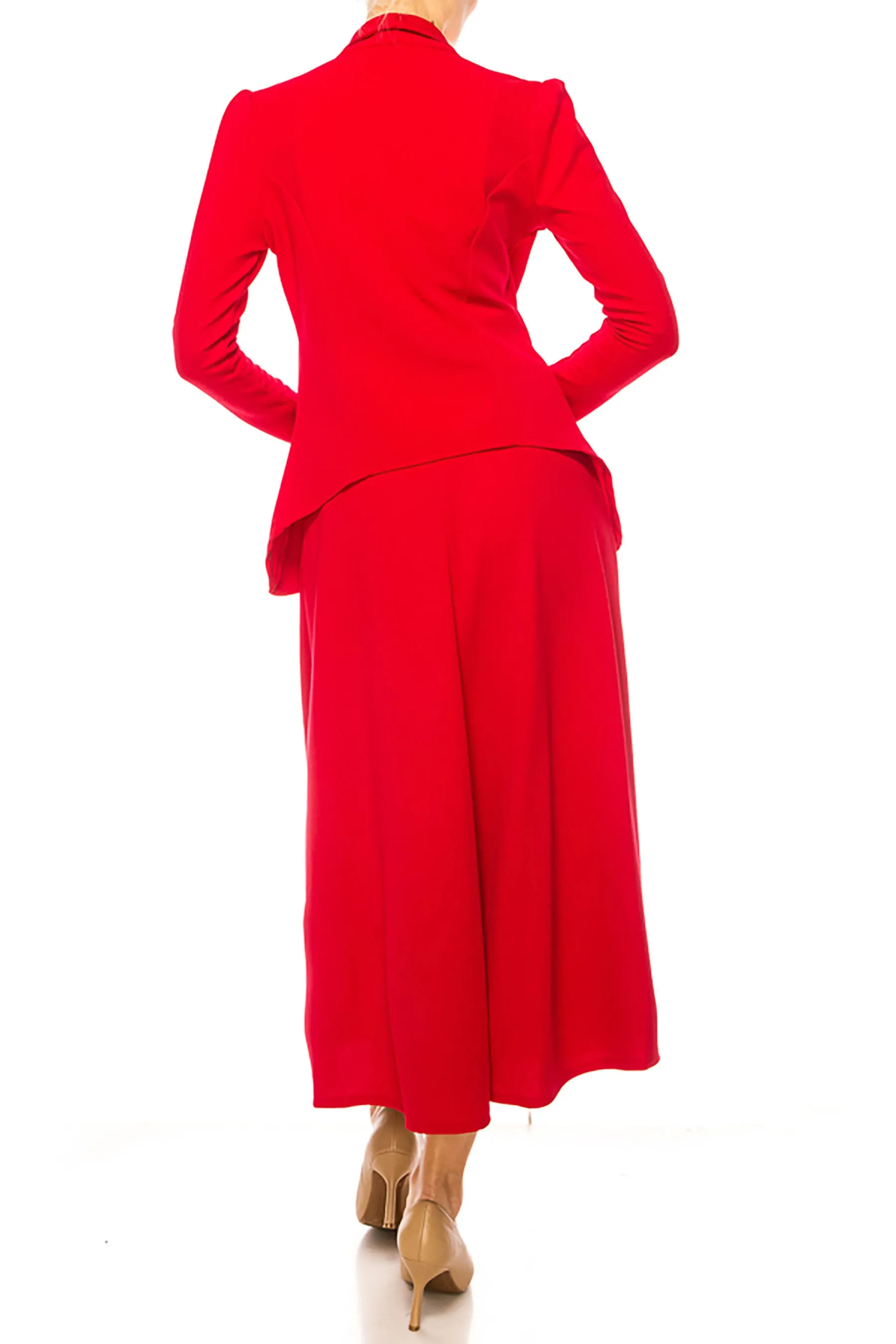 Women's Solid 2-piece blazer skirt set