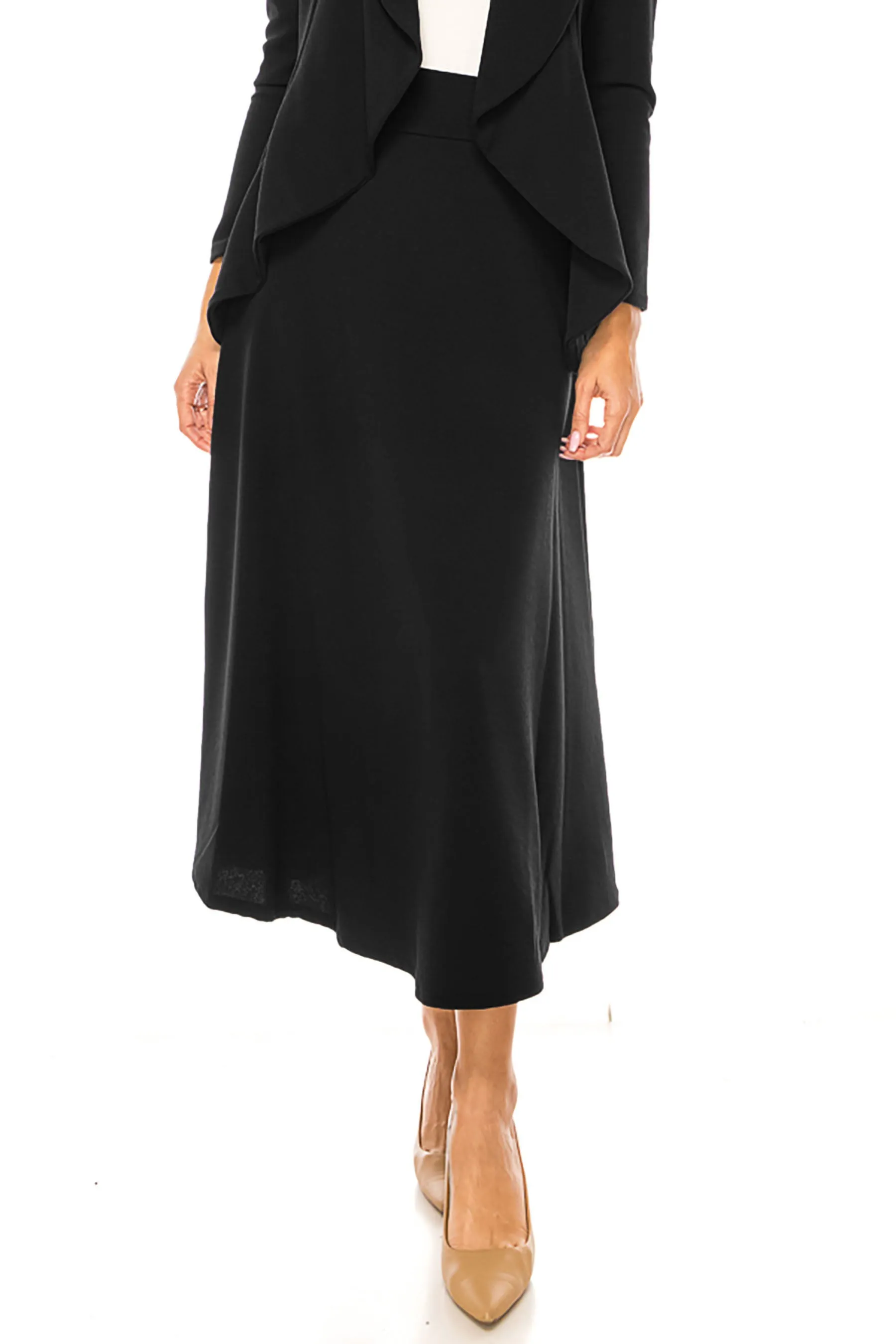 Women's Solid 2-piece blazer skirt set